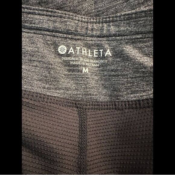 ATHLETA Excursion Skort Skirt Black Heather Gray Attached Shorts Pockets Knit M - Picture 7 of 8
